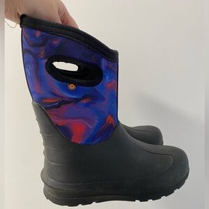 Bogs Neo-Classic Tall Oil Twist Waterproof Girls Kids Unisex Youth Size 5